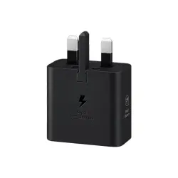 شارژر دیواری 25 وات سامسونگ مدل T2510، اتصال سه پین، درگاه خروجی USB-C