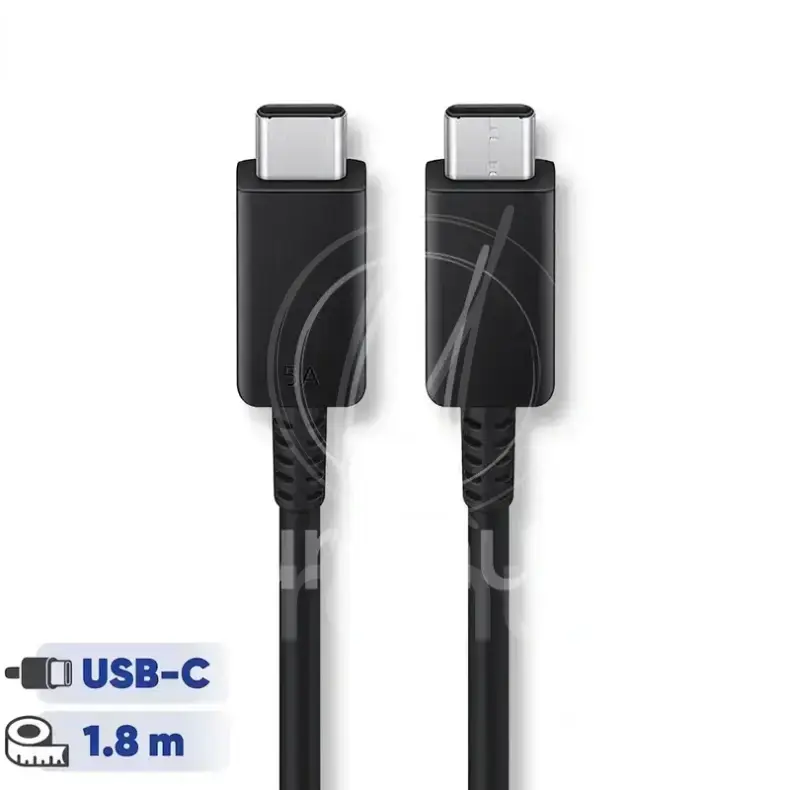 کابل تبدیل USB-C سامسونگ  طول 1.8 متر، شدت جریان خروجی 5 آمپر